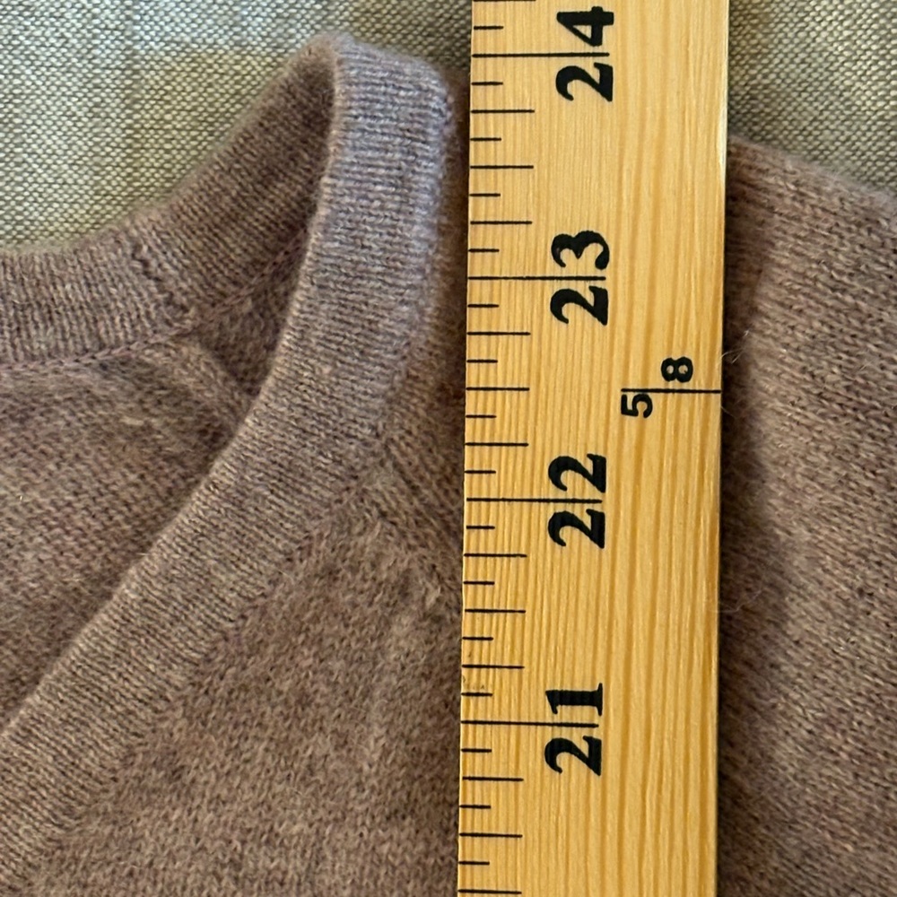 Garnet Hill MAUVE Cashmere Tie-Sleeve V-Neck Sweater - Picture 11 of 14
